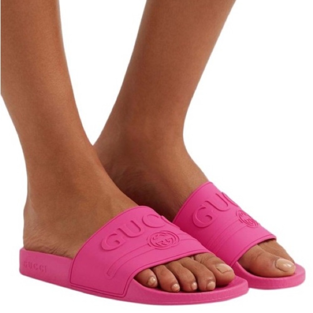 Gucci pursuit rubber slides women. Size 37